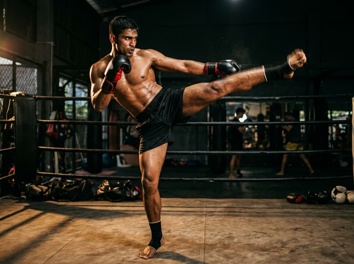 Kickboxing training at NOX Fight Club