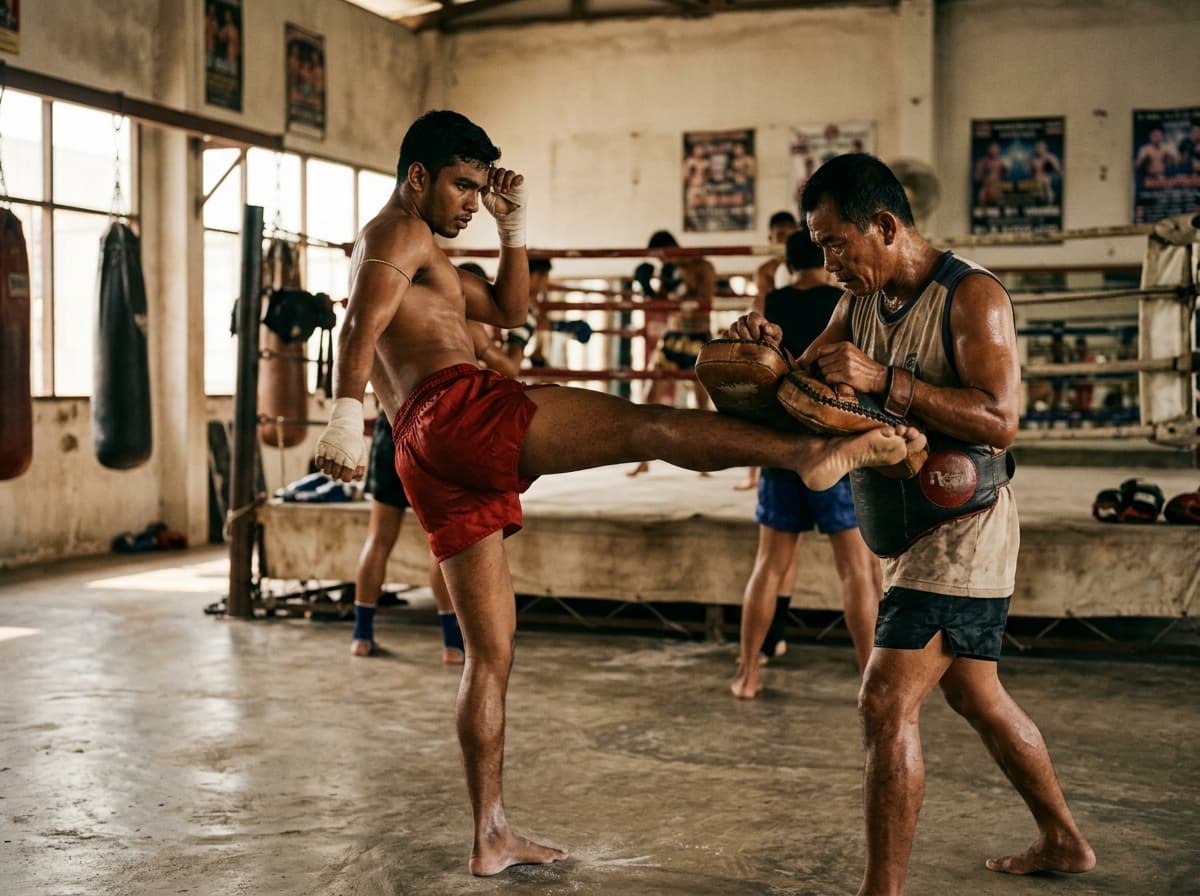 Muay Thai training at NOX Fight Club